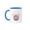 Blue/White, variant on 3drose, 300 Club Perfect Bowling Game Bowler No Gutter Balls, 11oz Two-tone Black Mug