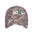 thumbnail image 2 of Naloa Original Classic Low Profile Hat Men Women Baseball Cap Dad Hat Adjustable Unconstructed Rose Flowers Print Cap, 2 of 9