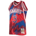 thumbnail image 2 of Men's Mitchell & Ness Allen Iverson Red Philadelphia 76ers Hardwood Classics 1996/97 Hyper Hoops Swingman Jersey, 2 of 3