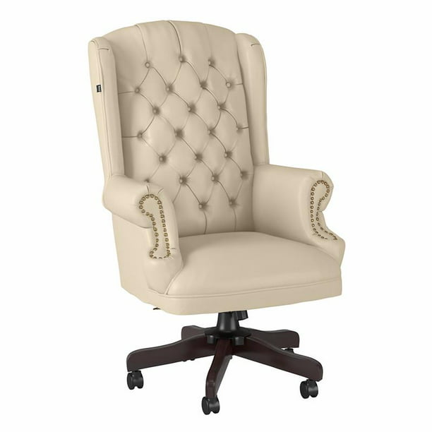 Yorktown Wingback Executive Office, Leather Wingback Office Chair