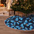 thumbnail image 5 of Sikiie Blue Butterfly Nativity Christmas Tree Skirt, Jesus Christian Winter Holiday Tree Mat Decoration(30-48IN)30", 5 of 6