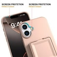 thumbnail image 5 of Designed for iPhone 16 Wallet Phone Case,Built-in Mirror,With Card Holder(Hold 4-5 Cards and Folding Money),Heavy Duty Shockproof Military Grade Protection Rugged Phone Case,Rosegold, 5 of 7