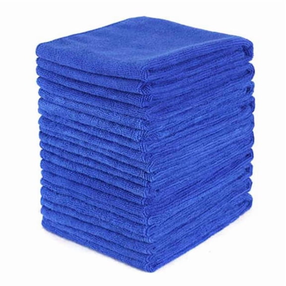 Blue Microfiber Towels 20 Pcs 30x30cm for Car, – Soft, Absorbent,