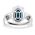 thumbnail image 5 of Luxoro Sleeping Beauty Turquoise Blue Aquamarine Oval 10K White Gold Ring for Women Jewelry Gifts Size 6  Ct 4.43, 5 of 7