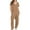 Khaki, variant on Women's Jumpsuit Soft Fabric Casual Loose Short Sleeve Spring Summer Autumn Daily Wear