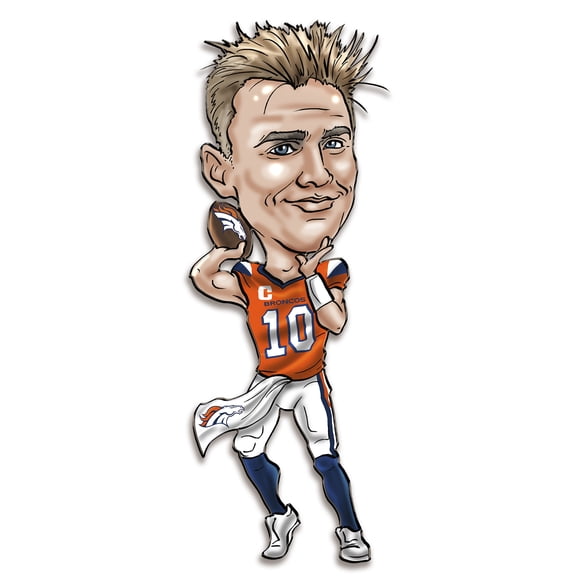 Bo Nix Denver Broncos Metal Caricature Wall Art