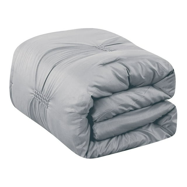 AeroSoft Lauren and Colin 5-piece Microfiber King Comforter Set in Silver