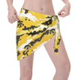 thumbnail image 7 of Women Yellow Camouflage Sarong Coverups Chiffon Short Swimsuit Wrap Skirt Beach Bikini Tie Cover Up Wraps, 7 of 7