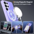 thumbnail image 4 of ELEHOLD Magnetic Case for Samsung Galaxy S25 Ultra, Shockproof Protective Case with Ring Kickstand,Lightpurple, 4 of 6