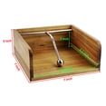 thumbnail image 6 of DUCIHBA Cocktail Napkin Holder - Decorative Beverage Caddy - Wood, Brown - 7" W x 7" D x 3" H inch, Metal Bar, Counter, 6 of 7