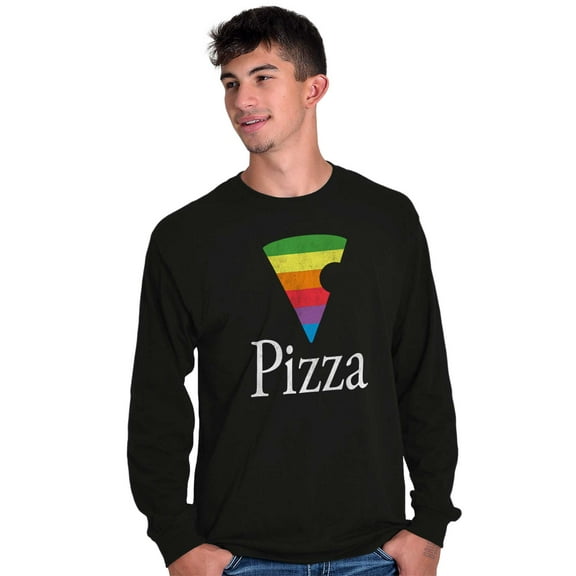 Rainbow Pride Piece of Pizza LGBT Long Sleeve TShirt Men Women Brisco Brands S