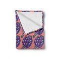 thumbnail image 2 of Artichoke Soft Flannel Fleece Throw Blanket, Violet Roman Artichokes on Coral Backdrop Organic Cooking Theme Grocery, Cozy Plush for Indoor and Outdoor Use, 60" x 80", Coral and Violet, by Ambesonne, 2 of 6