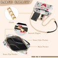 thumbnail image 3 of FORMRS Women Crossbody Purse with Chain Strap Vegan Leather Shoulder Handbag, Gray Christmas Santa, 3 of 7