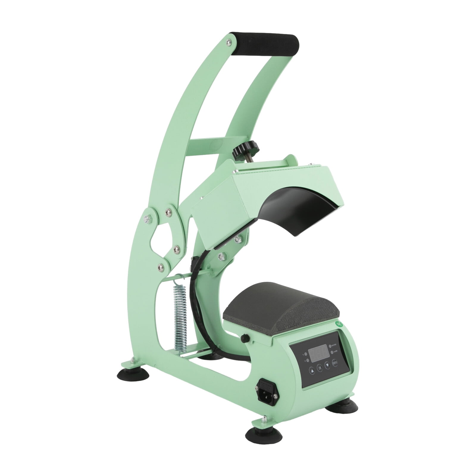 500W Cap Heat Press Machine, 2-in-1 Hat Heat Press, Light Green, Heat Transfer Machine, Easy to Use, Hat Heat Press Machine with Digital LCD Timer & Temperature Control, 110V