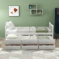 thumbnail image 2 of imerelez Daybed with Trundle and Drawers, Twin Size, White, 2 of 9