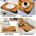 thumbnail image 4 of Halloween Bat Spider Web Dish Drying Mat Coffee Bar Mat Absorbent Heat Resistant 18x24 Inch Inch Dishes Plate Glass Dry Draining Pad for Dining Table Coffee Bar, 4 of 7