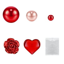 DefiDgd Valentine's Day Vase Filler Pink and Red Pearl Beads Heart Floating Vase Fillers for Wedding Home Table Centerpieces Party Decor Valentine's Day Decor(B)
