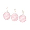thumbnail image 4 of 3 Piezas de Adornos de Bolas de Navidad Soledad 8 cm Rosa, 4 of 9