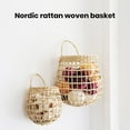 thumbnail image 1 of AMERTEER Hand Made Storage Basket  Large Capacity  Convenient  with Handle  Ginger Garlic Storage Hanging Basket  Kitchen Supplies, 1 of 8