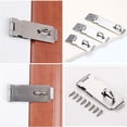 thumbnail image 5 of Pestillo de seguridad para puerta de 3 pulgadas, de acero inoxidable, con tornillos, acabado cepillado, 2 unidades (3 pulgadas), 5 of 5
