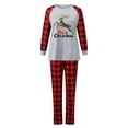 thumbnail image 2 of Odeerbi Christmas Pajamas for Family Holiday Long Sleeve Family Christmas Pajamas Matching Sets Mom Casual Printed Top with Bottom Outfits Home Wear Sleepwear Family Matching PJs Set Red, 2 of 5
