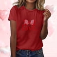 thumbnail image 2 of RXMEKW Chemises à Manches Courtes pour Femmes, T-Shirts Décontractés Imprimés à Col Rond pour Femmes, 2 of 7