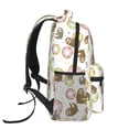 thumbnail image 3 of Easygdp Donut Sloth Mochila Ergonómica Versátil para Laptop - Múltiples Bolsillos, Correas Ajustables, Unisex para Escuela, Viajes y Actividades al Aire Libre-One Size, 3 of 5
