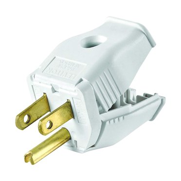 Leviton Single 15A Plug - Automatic - 1 Pack, White