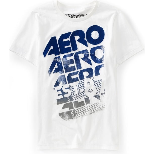 Aeropostale Aero Camiseta gráfica para hombre, blanca, XX-Large Aeropostale Camiseta gráfica