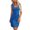 Blue, variant on YUHAOTIN Female Knit Dress Women's Solid Ribbed U Neck Wrap Sleeveless Vest Bodycon Midi Dress Black Dresses for Women Plus Size Sexy Formal Wedding Guest Dress