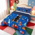 thumbnail image 2 of Manfei Xmas Holiday Season Queen Comforter Set,Farmhouse Christmas Snowflake Comforter Sets Queen,Navy Blue Reversible,3 Pieces,1 Comforter and 2 Pillowcases, 2 of 7