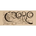 thumbnail image 2 of Alphonse Mucha 24x12 Gold Ornate Framed and Double Matted Museum Art Print Titled - Cocorico Magazine Title Illustration (1898), 2 of 4