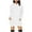 White, variant on Puliio Womens Dresses Solid Color Long Sleeve Hoodie Dress With Pocket Fashion Casual Comfort Dresses