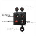 thumbnail image 4 of Panel De Cuatro Orificios Para Coche USB Doble + Voltímetro De Interruptor De Botón De Zócalo shamjiam Cargador de coche USB dual, 4 of 6
