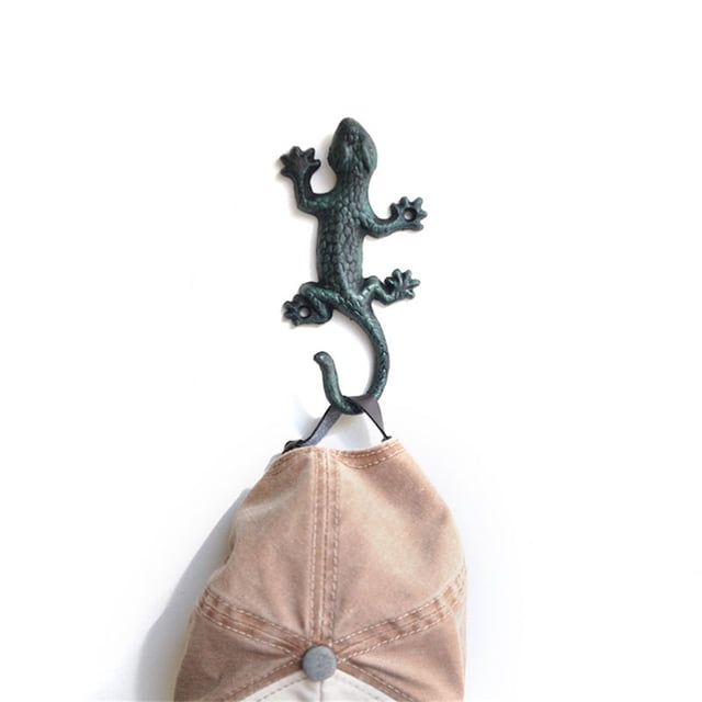 Perchero de hierro con forma de lagarto, gancho para toallas, perchero, gancho para sombreros, decoración del hogar, percha flexible