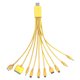 thumbnail image 1 of Cable de carga multidispositivo 10 en 1 de 23 cm, PVC, antienredos, universal, de alta resistencia, para la mayoría de teléfonos., 1 of 8