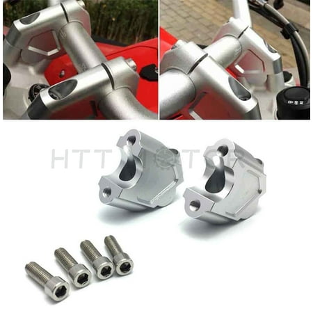 Bmw F650gs Tank Bag - HTTMT- Motorcycle Handlebar Riser Kit Moves Bar Up For BMW F650GS F700GS 08-17 Silver