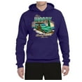 thumbnail image 2 of Wild Bobby, 1946 Vintage Ford Woody Chasing Waves Cars and Trucks Unisex Graphic Hoodie Sweatshirt, Purple, 2XL, 2 of 3
