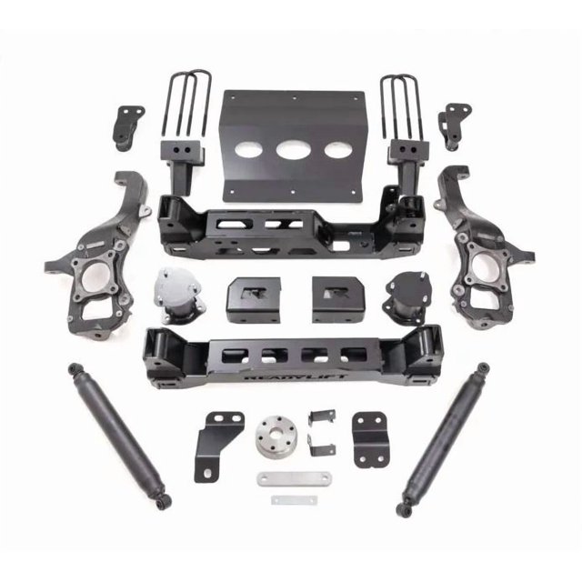 Fits 2021-2023 Ford F-150 ReadyLIFT Lift Kit Suspension 44-21600 6 Inch Front Lift; 6 Inch Rear Lift; With Rear Shock ST3000 Absorbers In Kit; Black Components