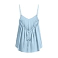 thumbnail image 3 of Kids Tank Tops for Girls Solid Color Back Drawstring Loose Suspender Tank Top Casual Summer, Cute Tank Tops for Girls, 3 of 8