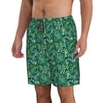 thumbnail image 2 of Susaid Monstera Leaves Print Men's Swim Trunks Hawaiian Bathing Mesh Lining Suit Swimsuits Beach Shorts with Pockets-Medium, 2 of 6