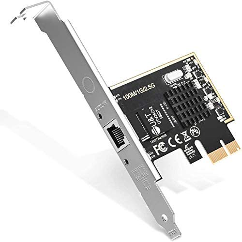 2.5GBase-T PCIe Network Adapter with 1 Port, 2500/1000/100Mbps PCI Express Gigabit Ethernet Card RJ45 LAN Controller