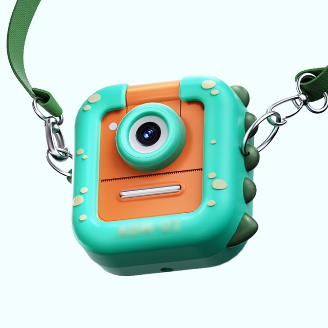 Zootealy Rechargeable Kids Camera with Cartoon Design, Instant Print Function, 48MP Lens, 2.4-inch Screen, Video Recording, Ink-Free Printing, Durable Shell, Portable Size, Ideal Gift for Boys and