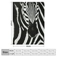 thumbnail image 4 of Creowell  Zebra Throw Blanket Black and White Zebra Seamless Pattern Print Decorative Soft Warm Cozy Flannel Plush Throws Blankets for Bedding Sofa Couch White, 4 of 6
