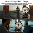 thumbnail image 2 of HOMEYA 10400mAh Camping Fan with LED Light, Rechargeable Battery Operated Tent Fan with Camping Lantern for Office Bedroom Outdoor Fishing, 2 of 9
