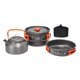 thumbnail image 5 of Juego de cocina para acampar de 3 piezas, olla, sartén, hervidor portátil con mango plegable de aluminio Naranja, 5 of 9