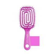 FHI Heat® UNbrush Flex Detangling Brush, Pain-Free Brushing on All Wet or Dry Hair Types, Pink, 8
