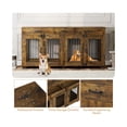 thumbnail image 7 of Home Double Pet Dog Crate Furniture, 71'' Large Dog Kennel Indoor with 3 Storage Drawers and Removable Divider for 2 Dogs, Heavy Duty Decorative Dog House TV Stand Side Table for Medium Large Dogs, 7 of 7