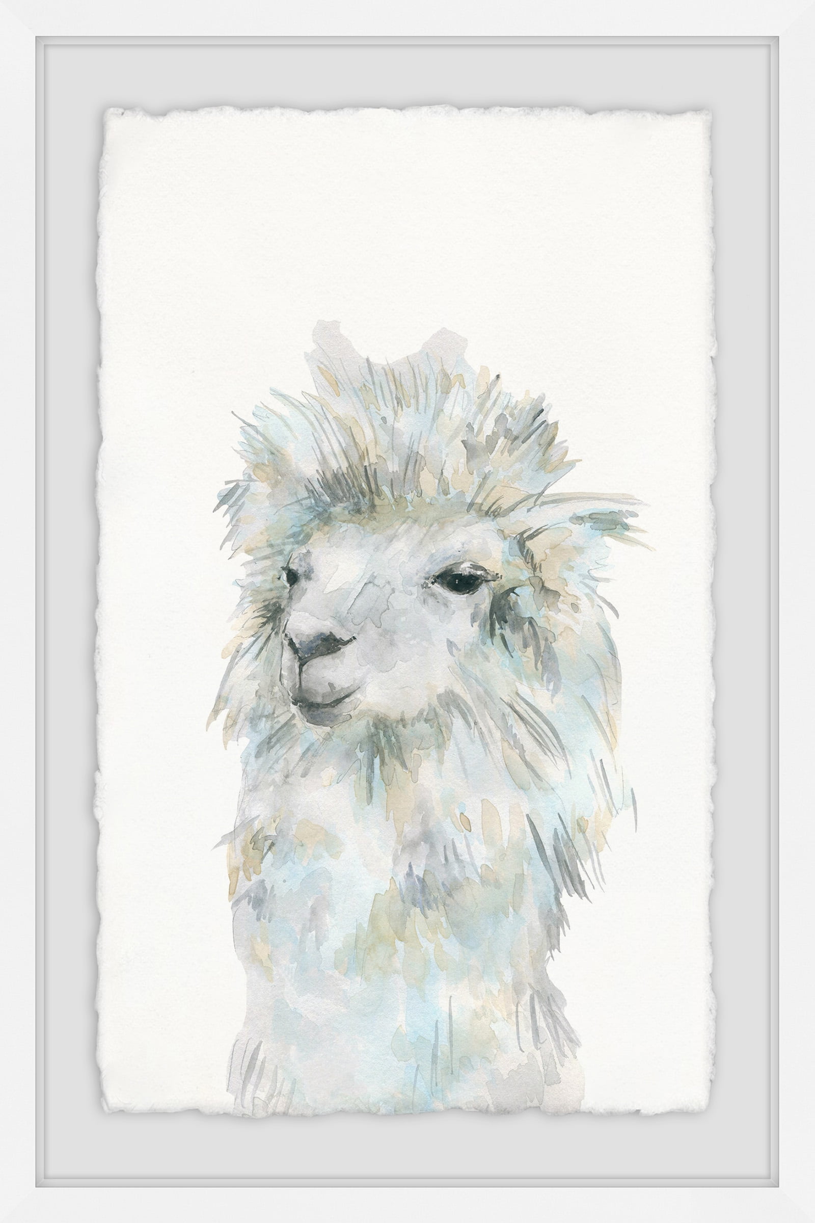 Fluffy White Framed Painting Print