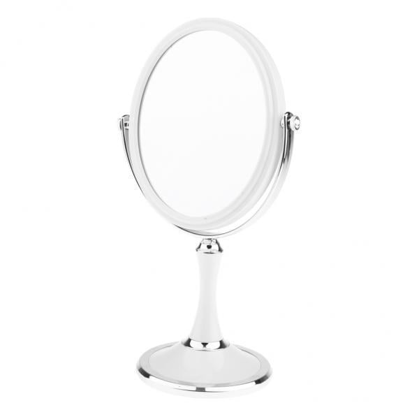 2x Espejo de tocador giratorio de 360 degree Regular / Espejo de encimera de 3X con soporte Salvador Espejo de maquillaje de doble cara